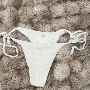 Monday Swimwear Cream Bikini Bottom Size VV